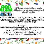 B2B Christmas 2014 How can YOU help?